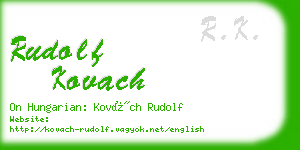 rudolf kovach business card